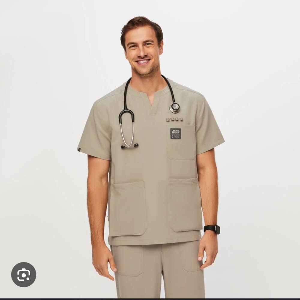 FIGS x Star Wars Scrub Top and Bottom  - Limited Collection Din Djarin Style